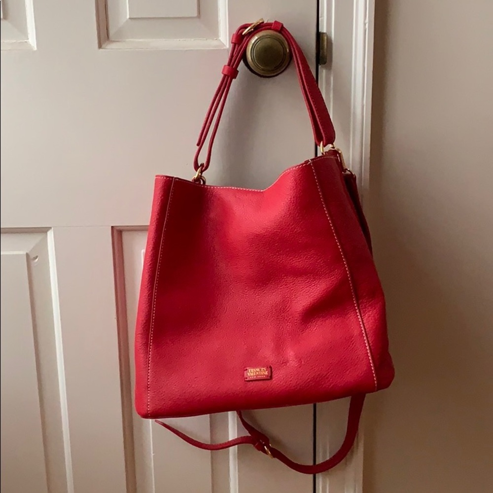 Francis Valentine red leather bag